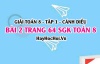 Giải bài 2 trang 64 Toán 8 Tập 1 SGK Cánh Diều: Mặt phẳng tọa độ